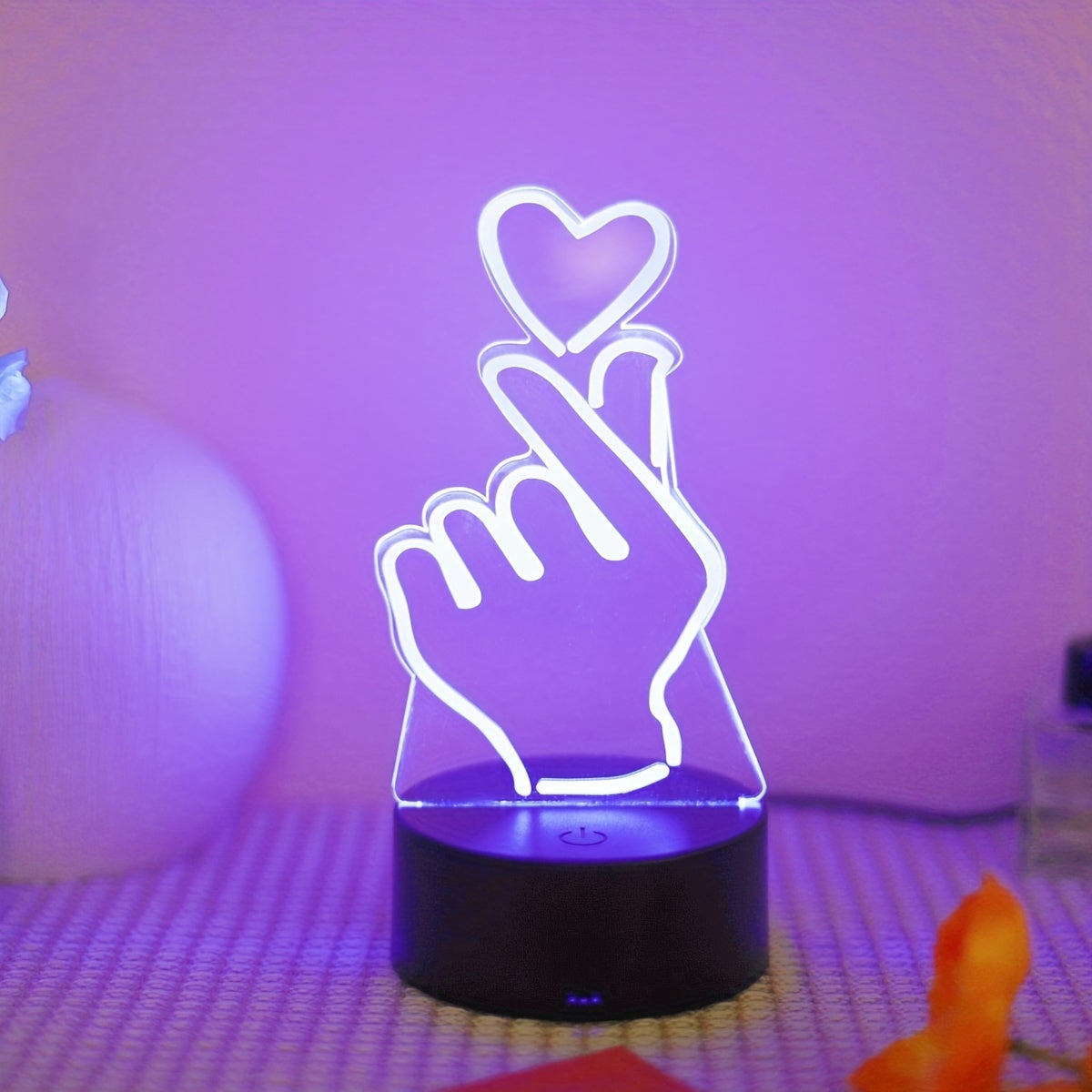 IllumiHeart - Lampada Notturna LED a 7 Colori con Controllo Touch