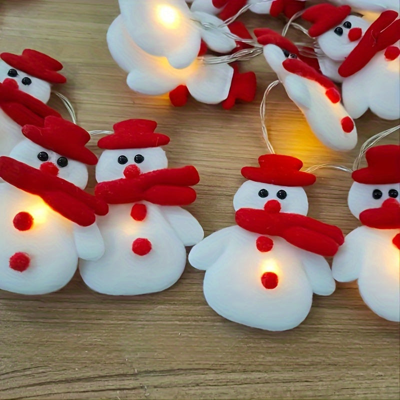 SnowGlow - Ghirlanda luminosa LED Pupazzo di neve in peluche 1,5 metri