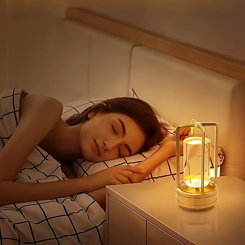 LumiCrystal - Rechargeable LED Crystal Table Lamp with Touch Control Panel