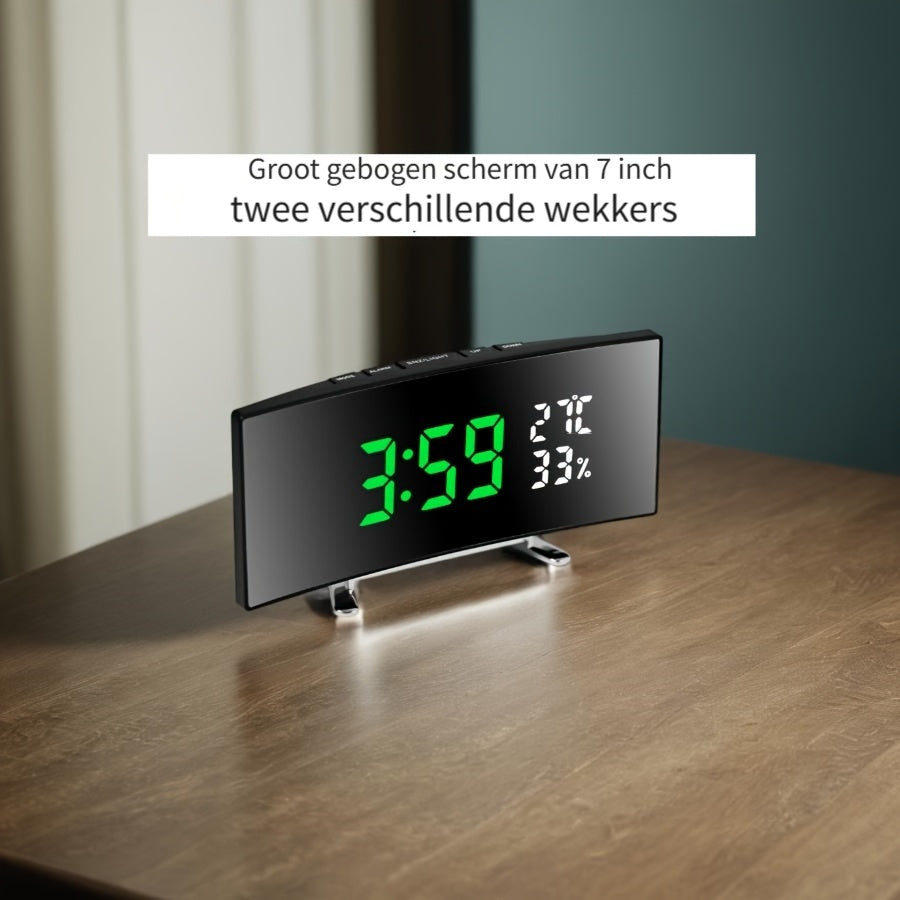 SmartClock - Multifunctional LED Alarm Clock with Temperature Display and USB Power Supply