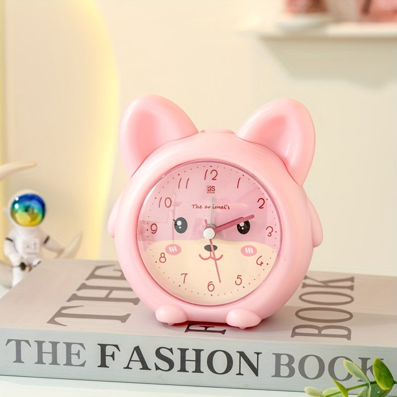 KittyGlow - Cute Cat Cartoon Alarm Clock with Light