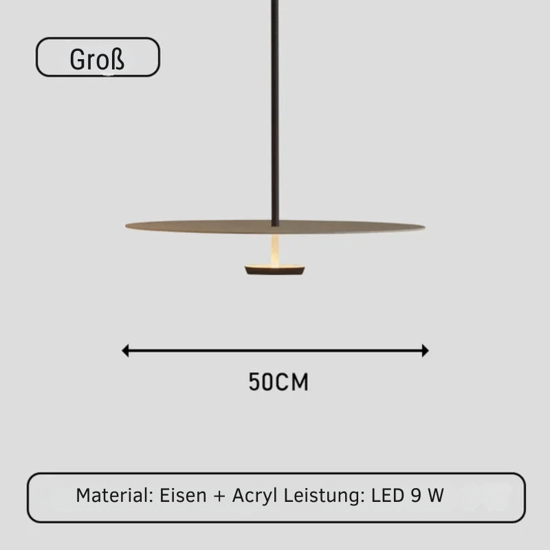 LuxeRing - Lámpara colgante LED minimalista para comedor y oficina