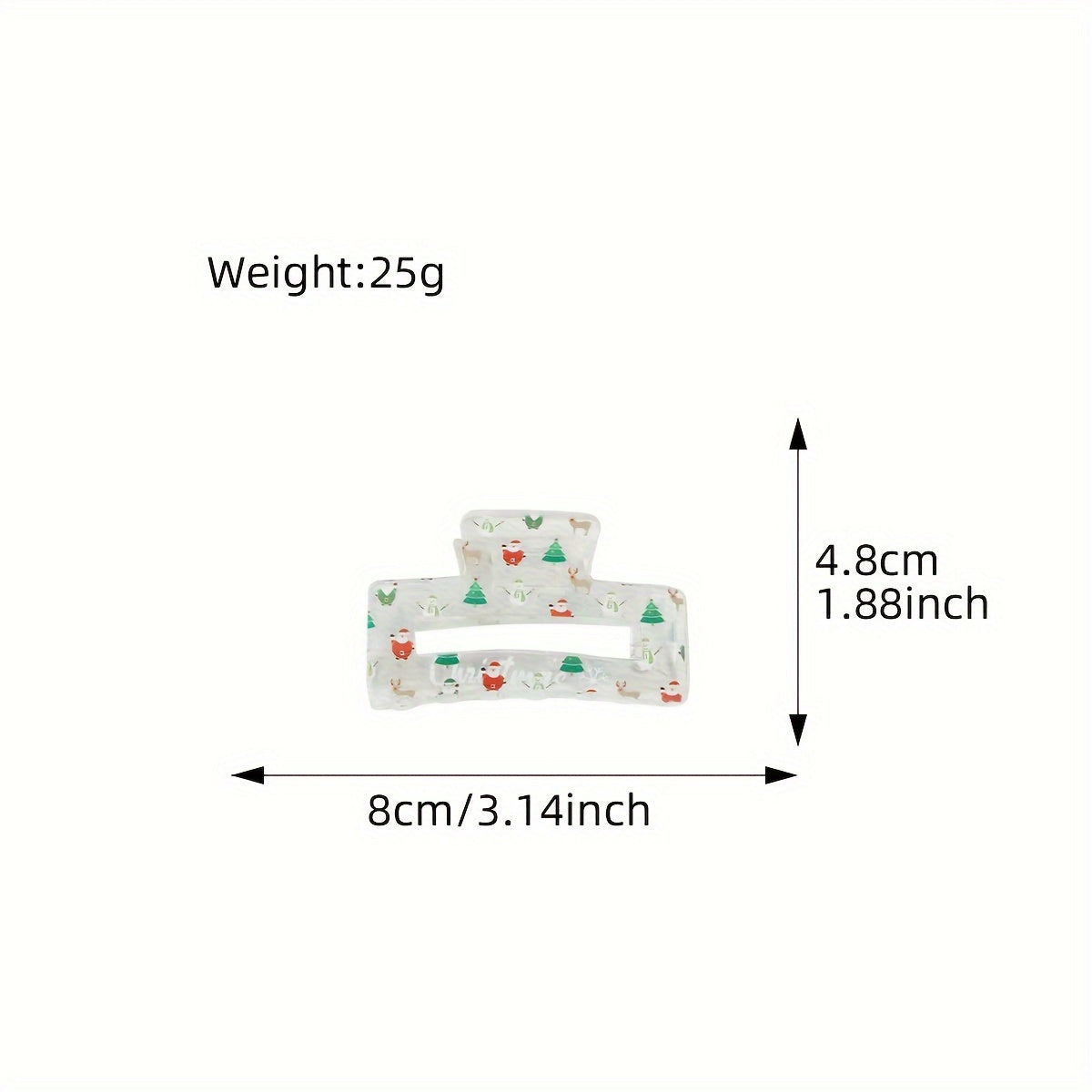XmasClip - Cute Christmas Hair Clip in Acrylic