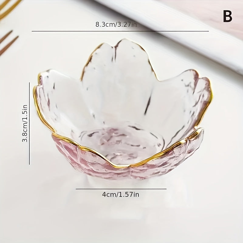 BlossomServe Serving Set - Glass Dessert & Snack Plates, Fruit Bowls, and Herb Dishes