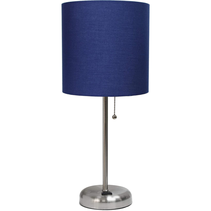 Lampada da tavolo con paralume in tessuto e funzione di ricarica