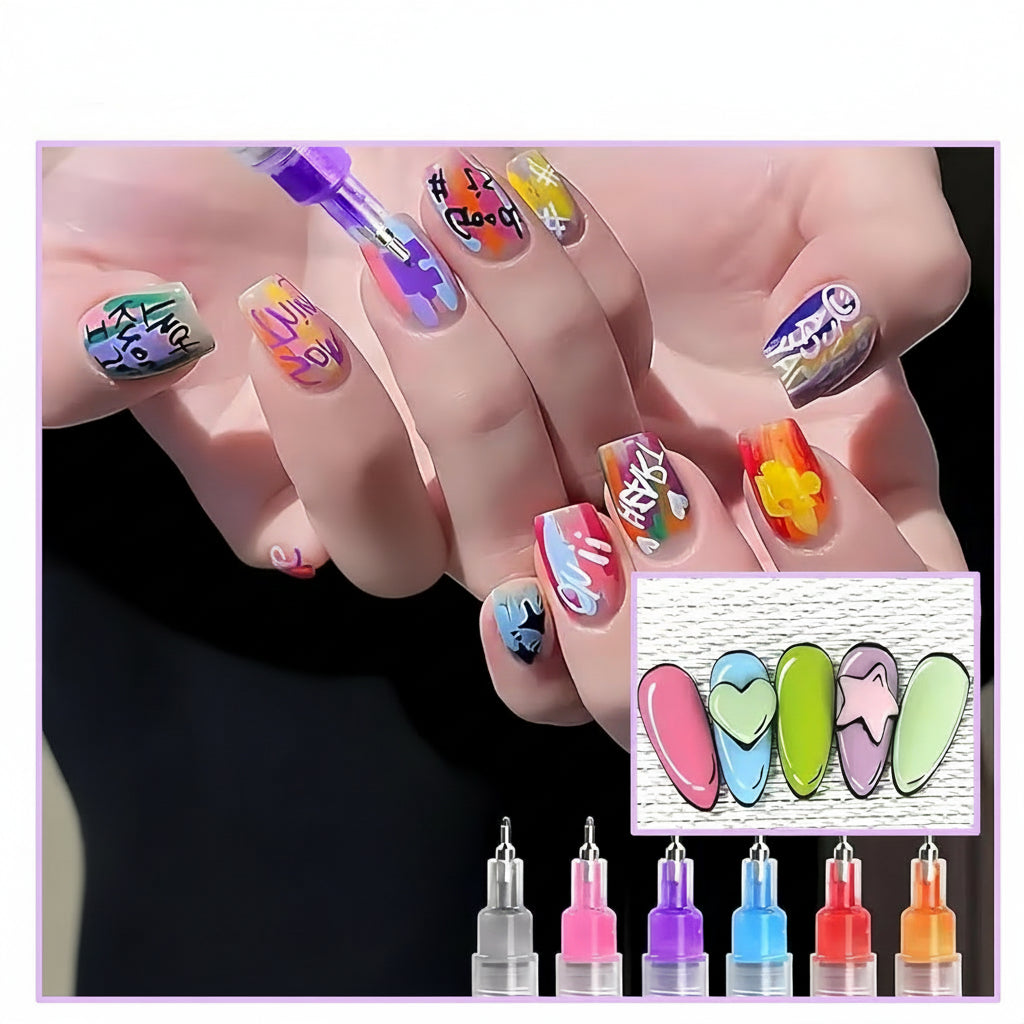 Nail Polish Markers Gel Nails Colorful DIY Nail Art Pens