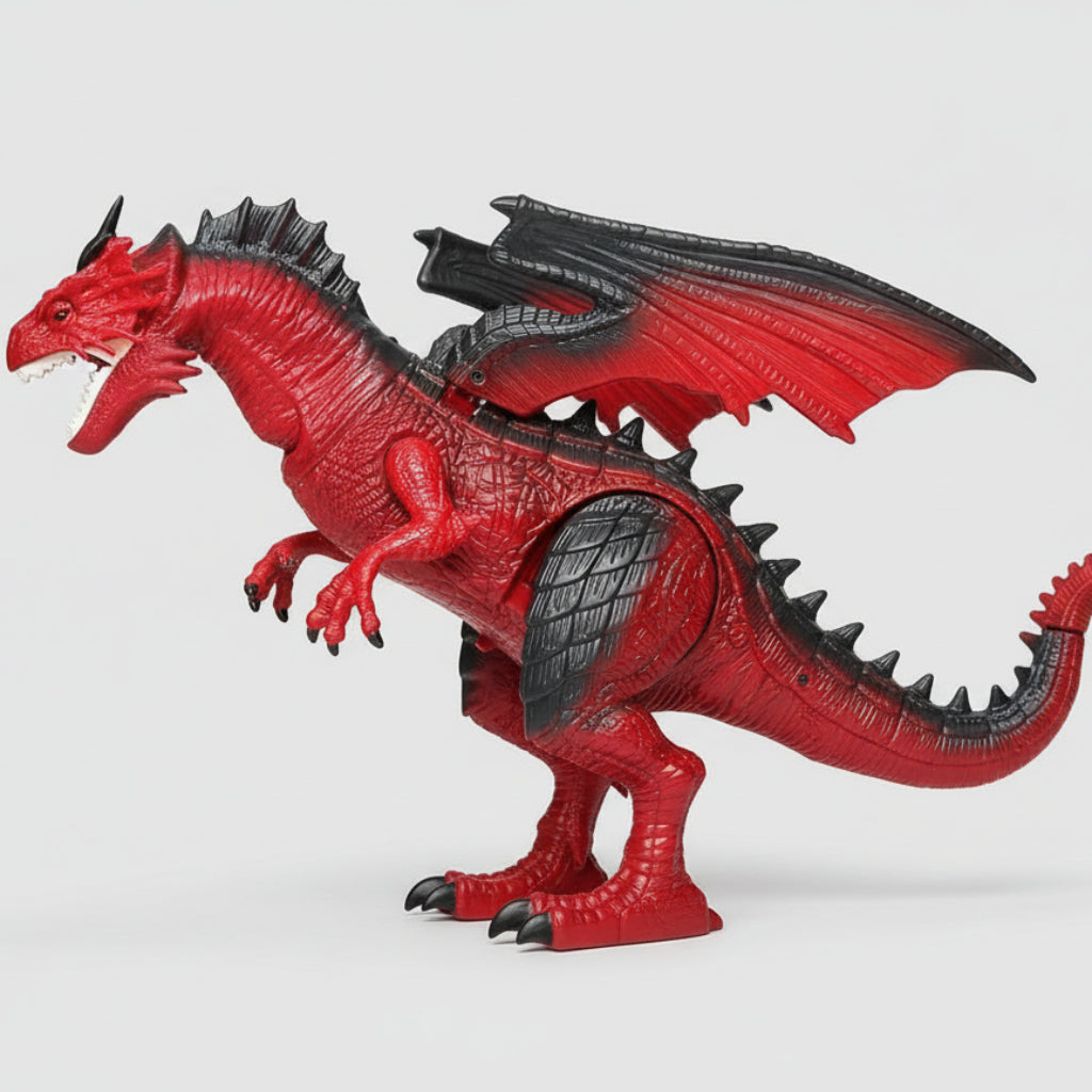 Toy Dragon Remote Control Light Sound Smoke