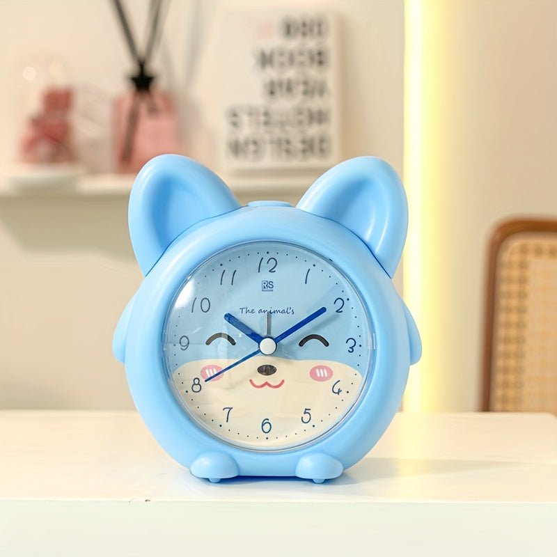 KittyGlow - Cute Cat Cartoon Alarm Clock with Light