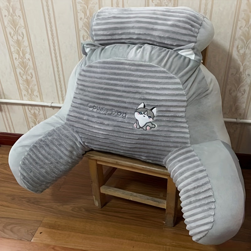Cojín de borde de cama de felpa con soporte lumbar - Suave soporte lumbar para cama y sofá, cuatro estaciones