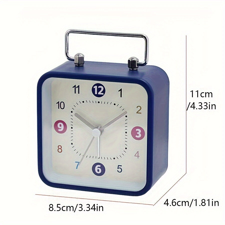 TimeCube - Square Metal Alarm Clock with Night Light and Snooze