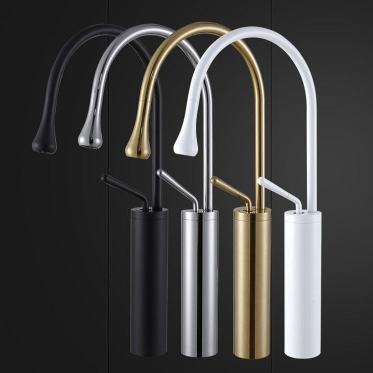 Torneira de Lavatório Estilo Gotas para Casa de Banho Giratória Torneira de Cascata