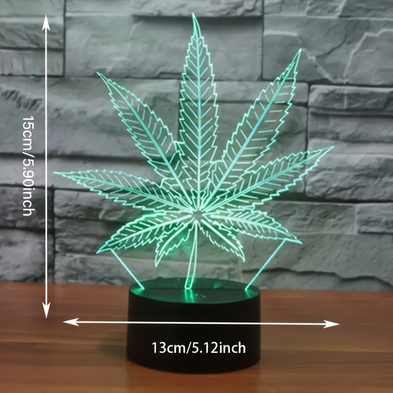 HempLeaf - 3D Night Lamp Acrylic Table Lamp