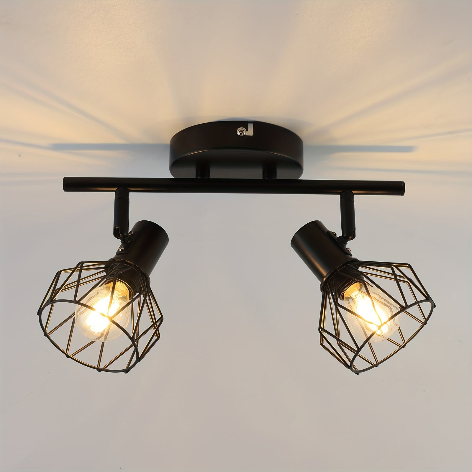SpotFlex - Swiveling LED Ceiling Spot with 2 E14 Bulbs Black