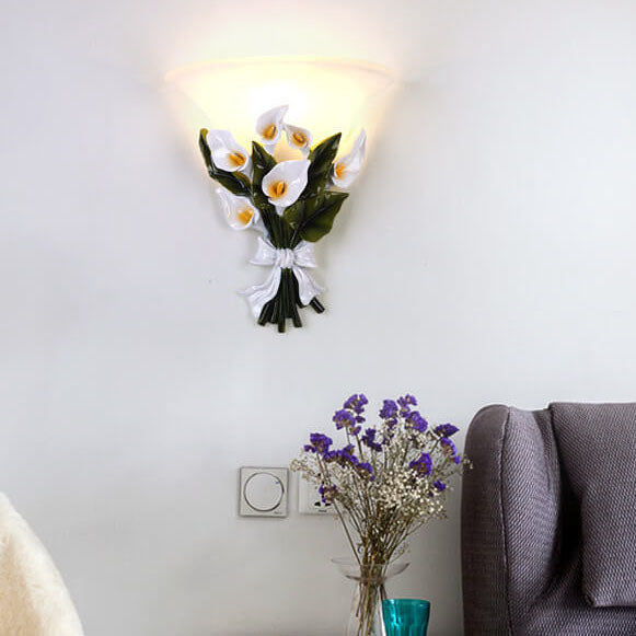 BloomLight - Lampada da parete con 1 braccio e forma di cespuglio di fiori