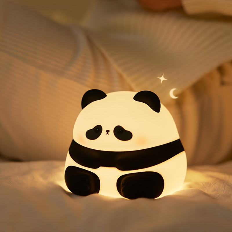 PandaGlow - Cute Large Panda LED Night Light with Touch Control and Rechargeable Battery