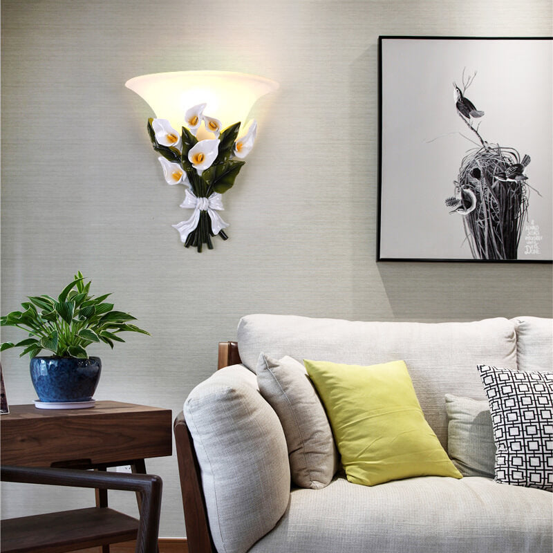 BloomLight - Wall Lamp with 1 Arm and Flower Bush Shape