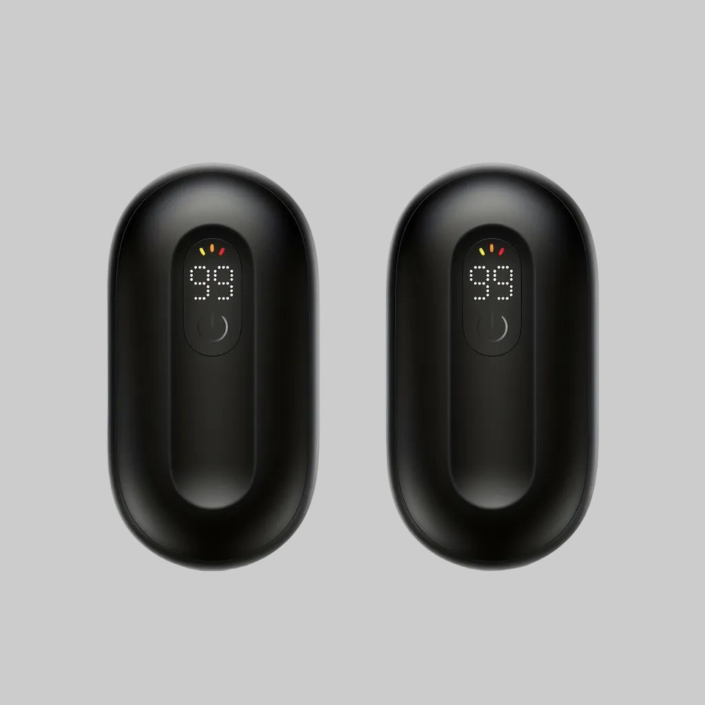 Aquecedor de Mãos Recarregável Ecrã LED 3 Definições de Temperatura