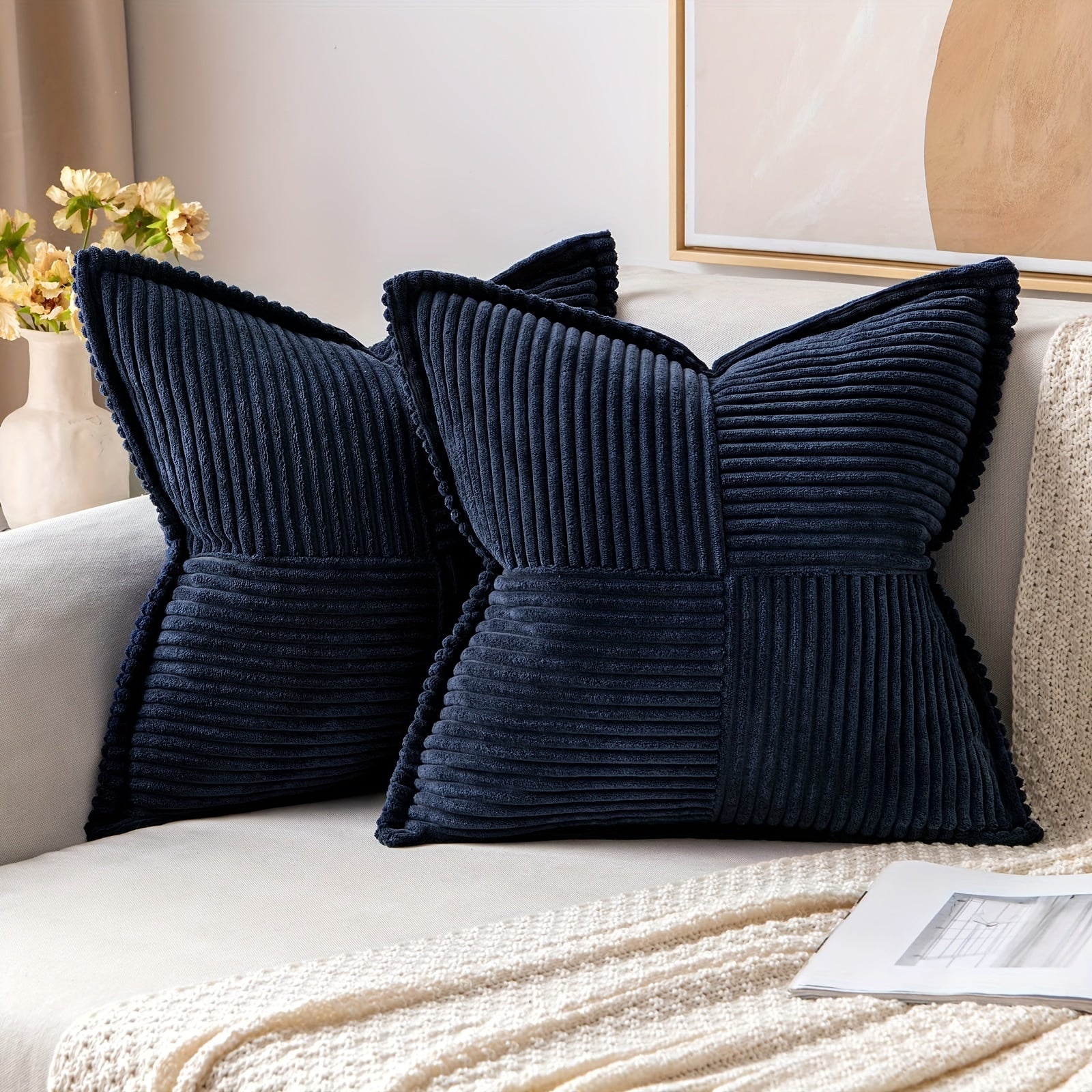 Funda de Cojín de Poliéster - Funda de Cojín Decorativa Simple y Estilosa para Dormitorio, Sofá y Sala de Estar