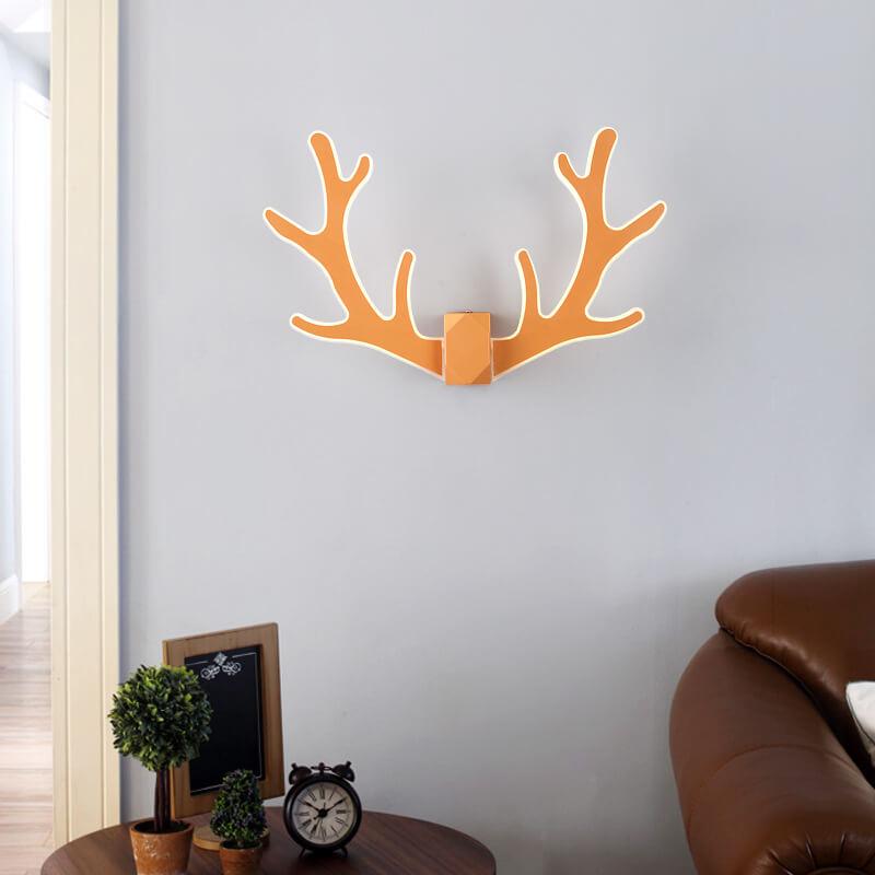 AntlerLux - Lampada da parete a forma di corna unica con illuminazione a LED