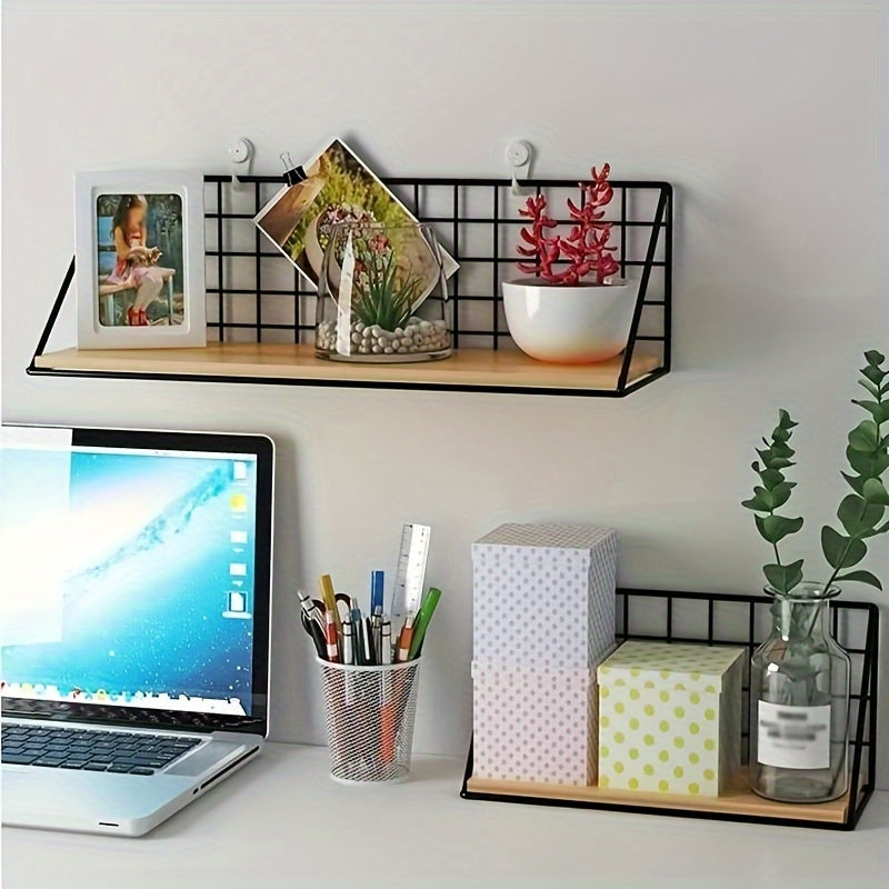 IronRack - Metal Floating Shelf - Hanging Storage Rack for Bathroom and Living Room