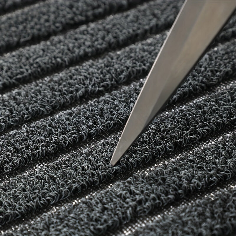 Felpudo resistente a la intemperie para todas las estaciones – Alfombra de suelo rayada resistente al desgaste, antideslizante, resistente a manchas y decoloración, alfombra de perfil bajo para interior y exterior