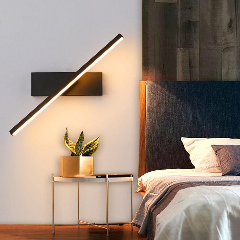 Lampada da parete moderna a striscia LED girevole