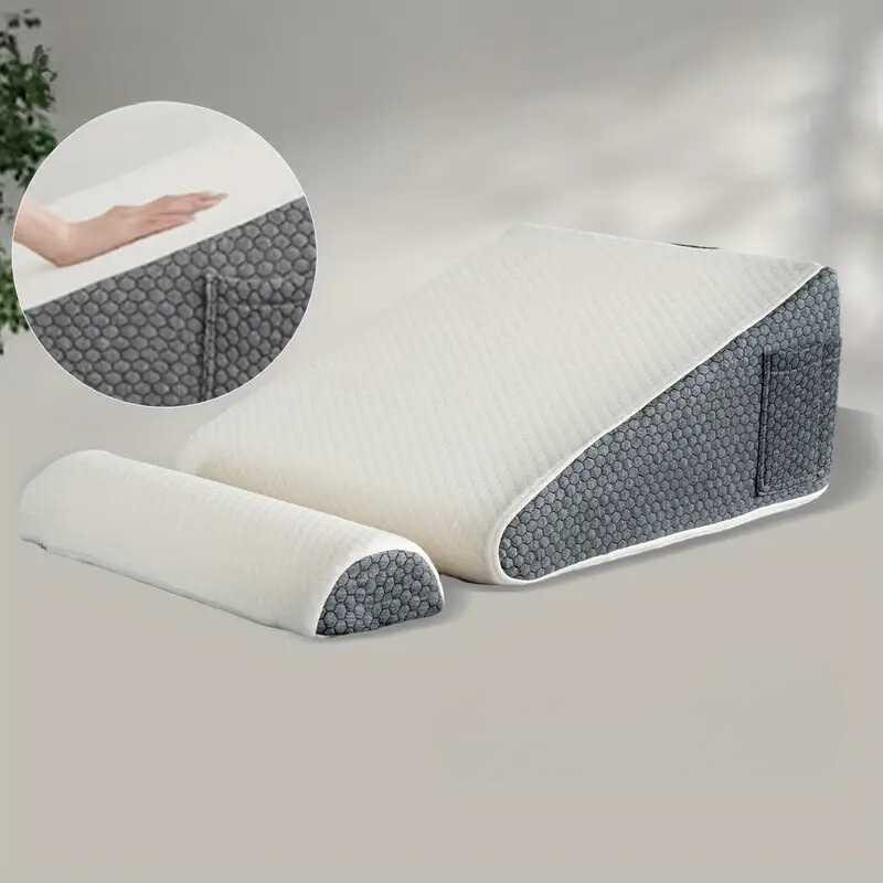 SleepAlign - Cooling Neck Roll Memory Foam Washable Cover