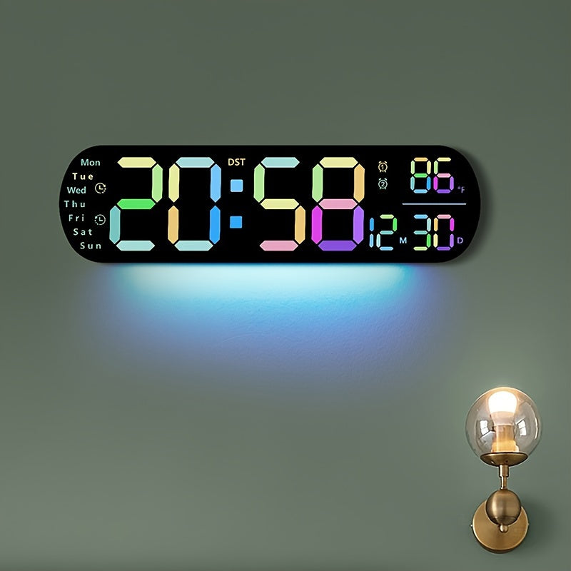 LumoView - Smart LED Wall Clock with Temperature and Calendar
