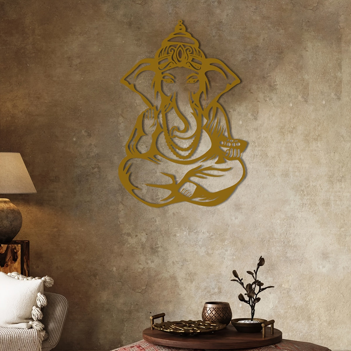 GaneshaArt - Ganesha Elephant Metal Wall Art