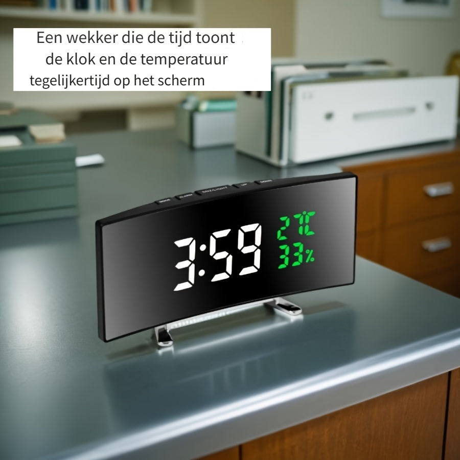 SmartClock - Multifunctional LED Alarm Clock with Temperature Display and USB Power Supply