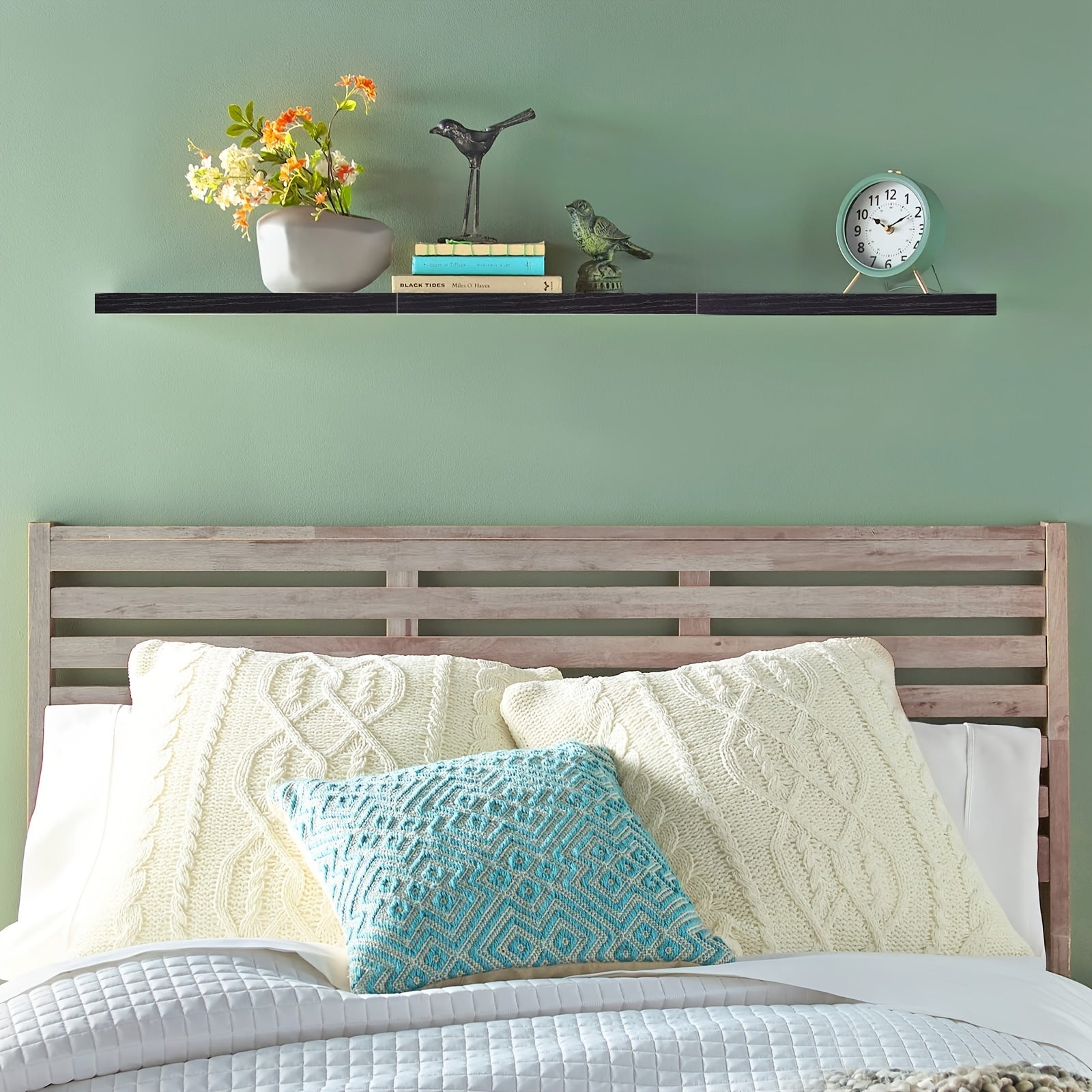 VintageShelf - Set of 3 Floating Wooden Shelves - Rustic Storage Racks