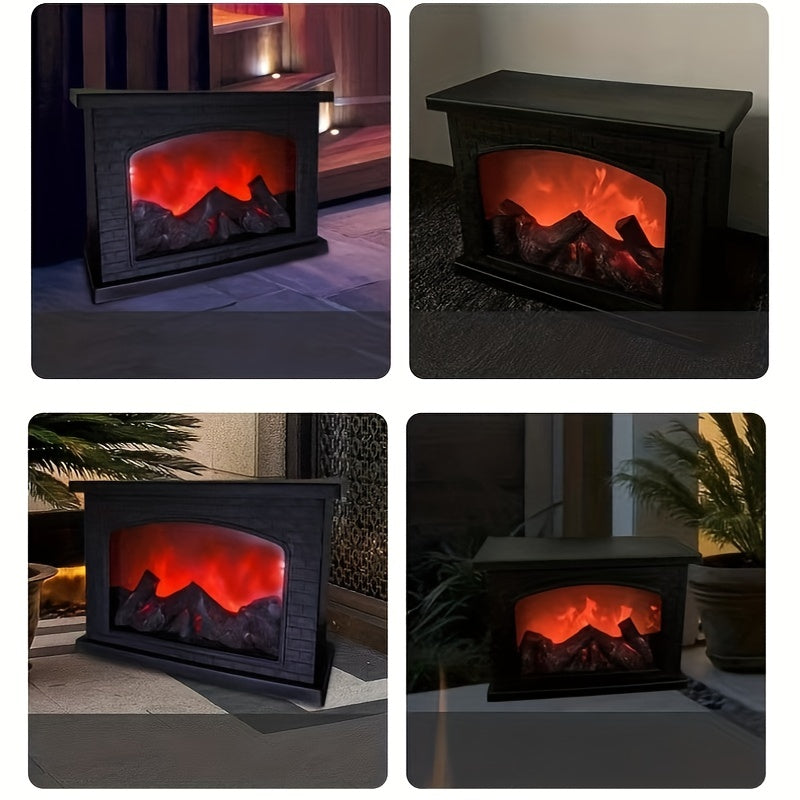 FlameGlow - Flame Fireplace Simulation Charcoal Light Retro Decoration for Indoor and Garden Use