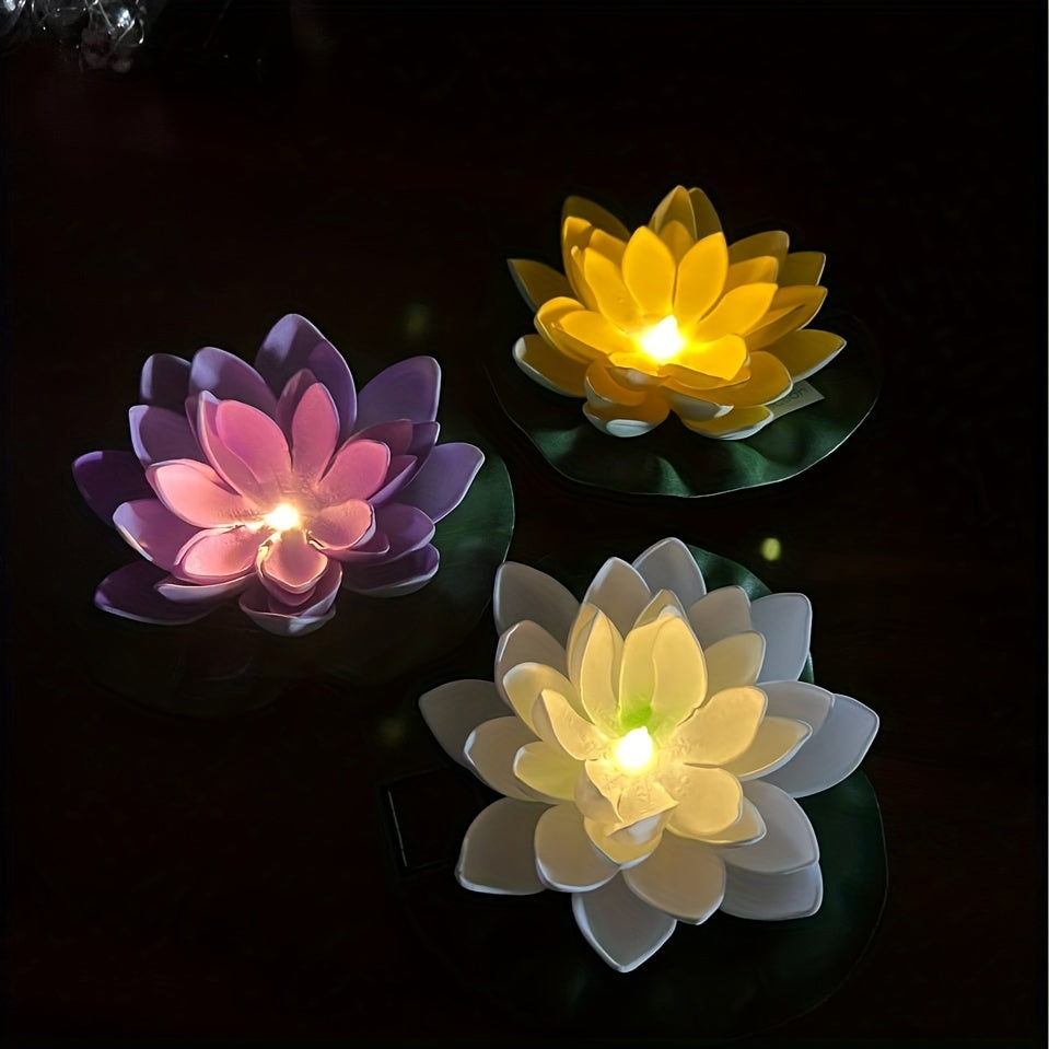 SolarLily - Lanternas Solares LED em Forma de Lótus Decorativas em 3 Cores