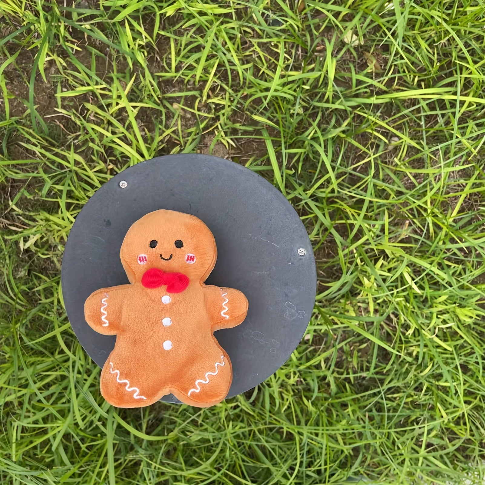 GingerJoy - Boneco de Biscoito de Gengibre de Peluche para Decoração de Natal