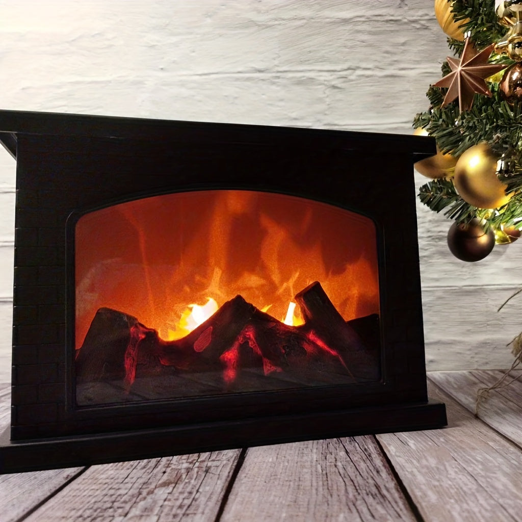 FlameGlow - Flame Fireplace Simulation Charcoal Light Retro Decoration for Indoor and Garden Use
