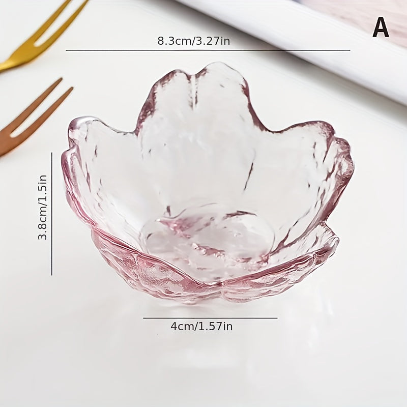 BlossomServe Serving Set - Glass Dessert & Snack Plates, Fruit Bowls, and Herb Dishes