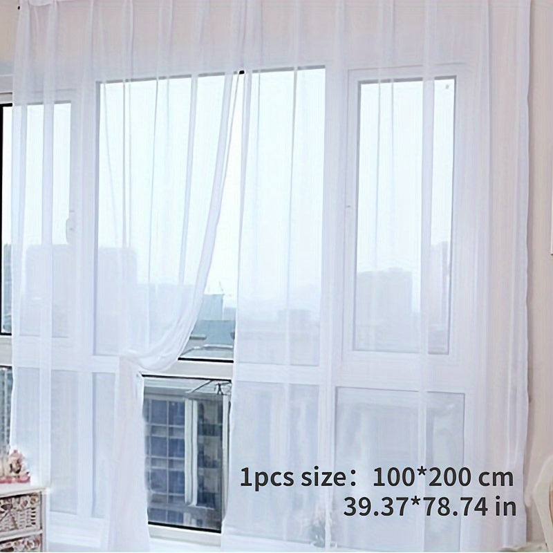 2 Pezzi Tende in Voile con Fiori - 200cm x 100cm Pannelli Trasparenti per Finestra con Occhielli, Leggeri e Lavabili