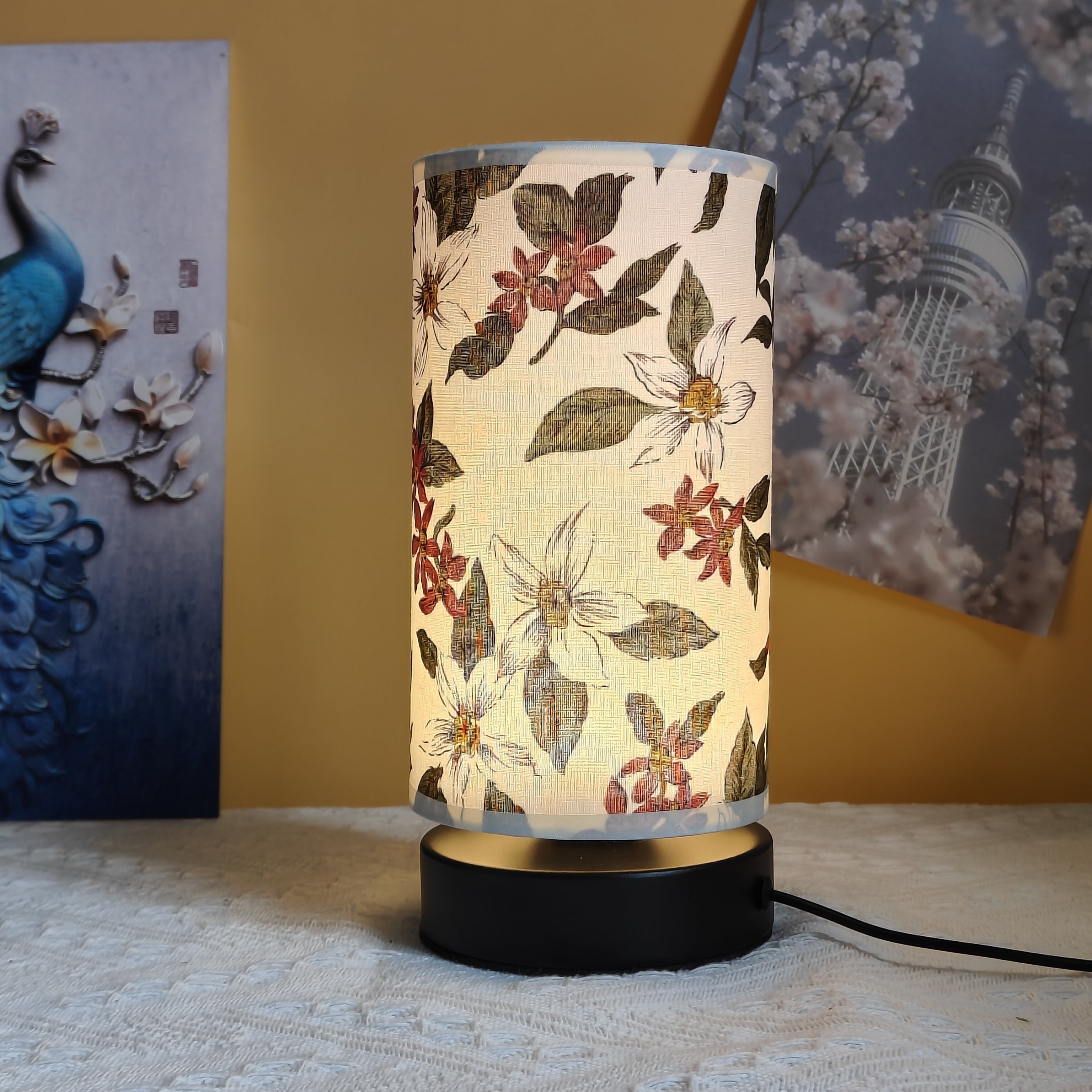 HoutLicht - Lampada da tavolo creativa in legno con LED