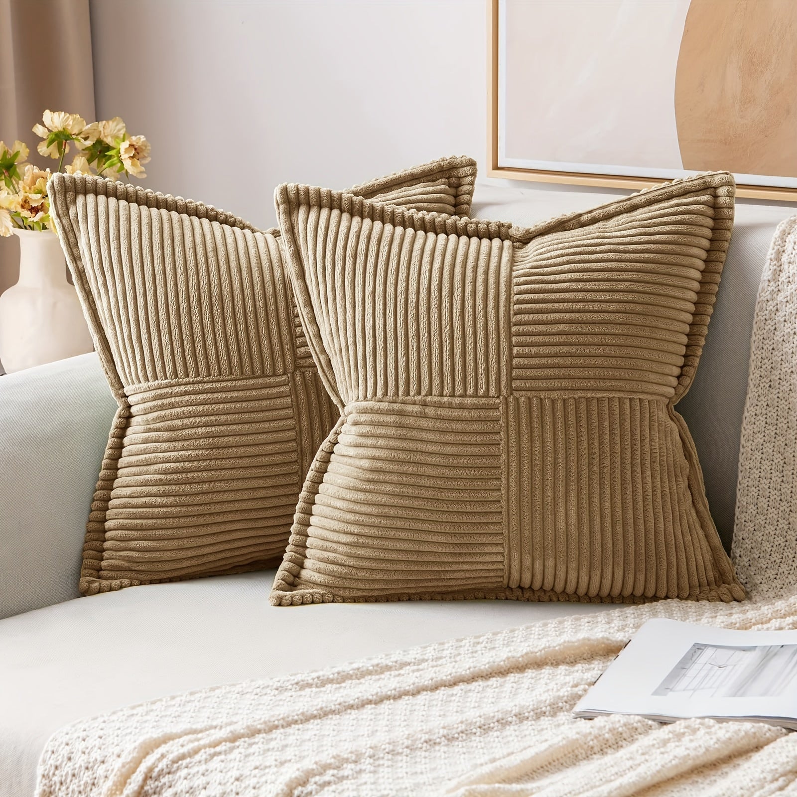 Funda de Cojín de Poliéster - Funda de Cojín Decorativa Simple y Estilosa para Dormitorio, Sofá y Sala de Estar