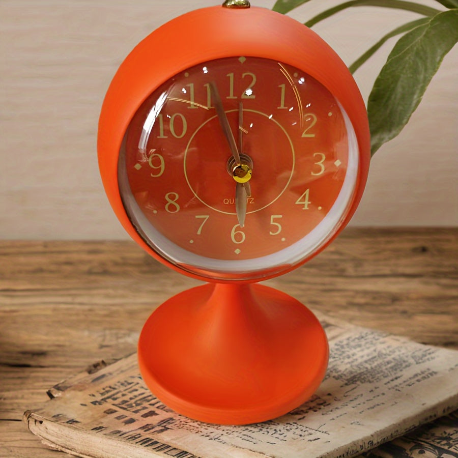 CartoonGlow - Modern Glowing Alarm Clock with Golden Hands