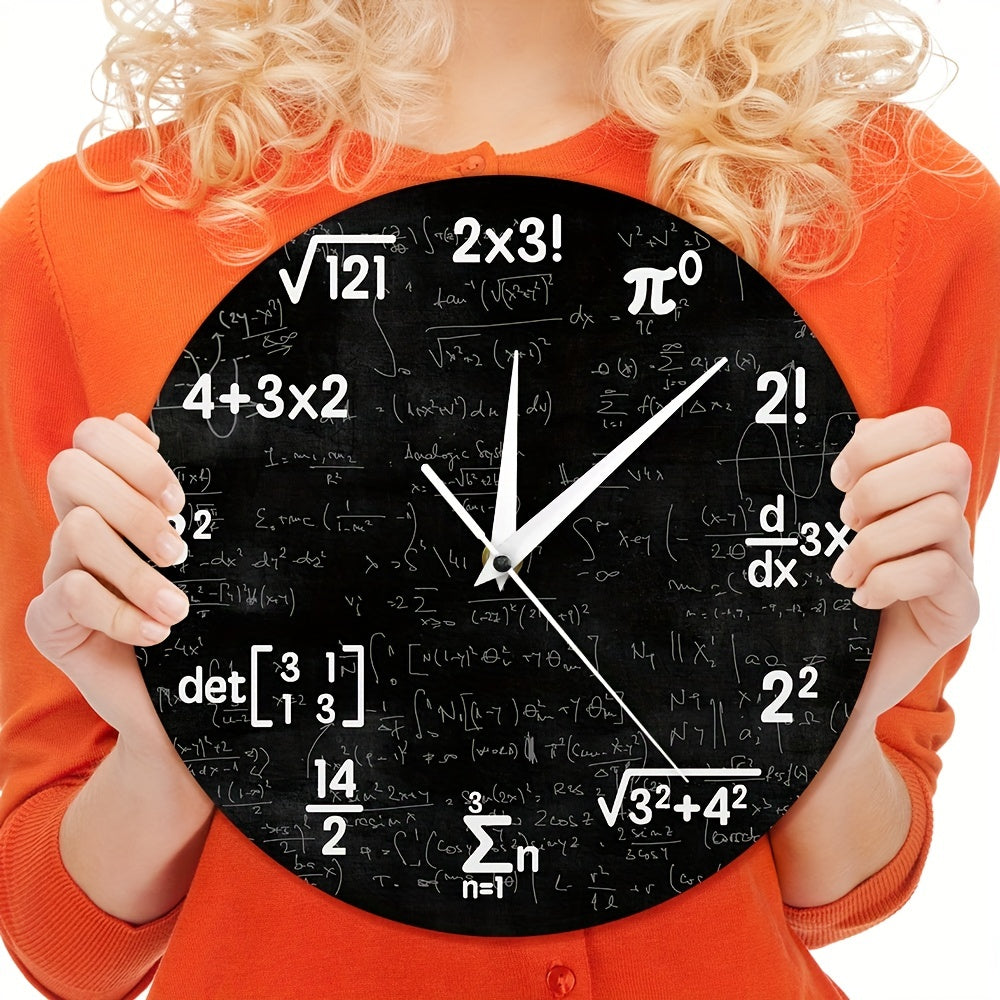 MathMirror - Orologio da parete acrilico silenzioso con formule matematiche
