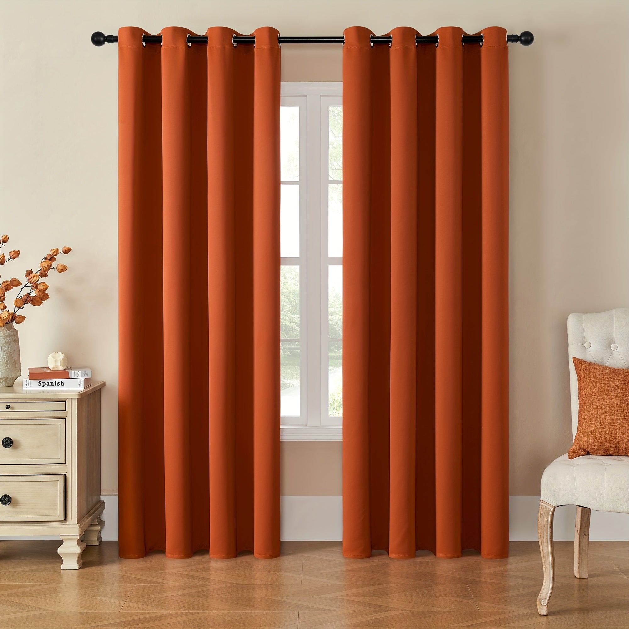 Verduisterende Gordijnen - 2 Stuks Moderne Polyester Gordijnen met Thermische Isolatie en Oogjes