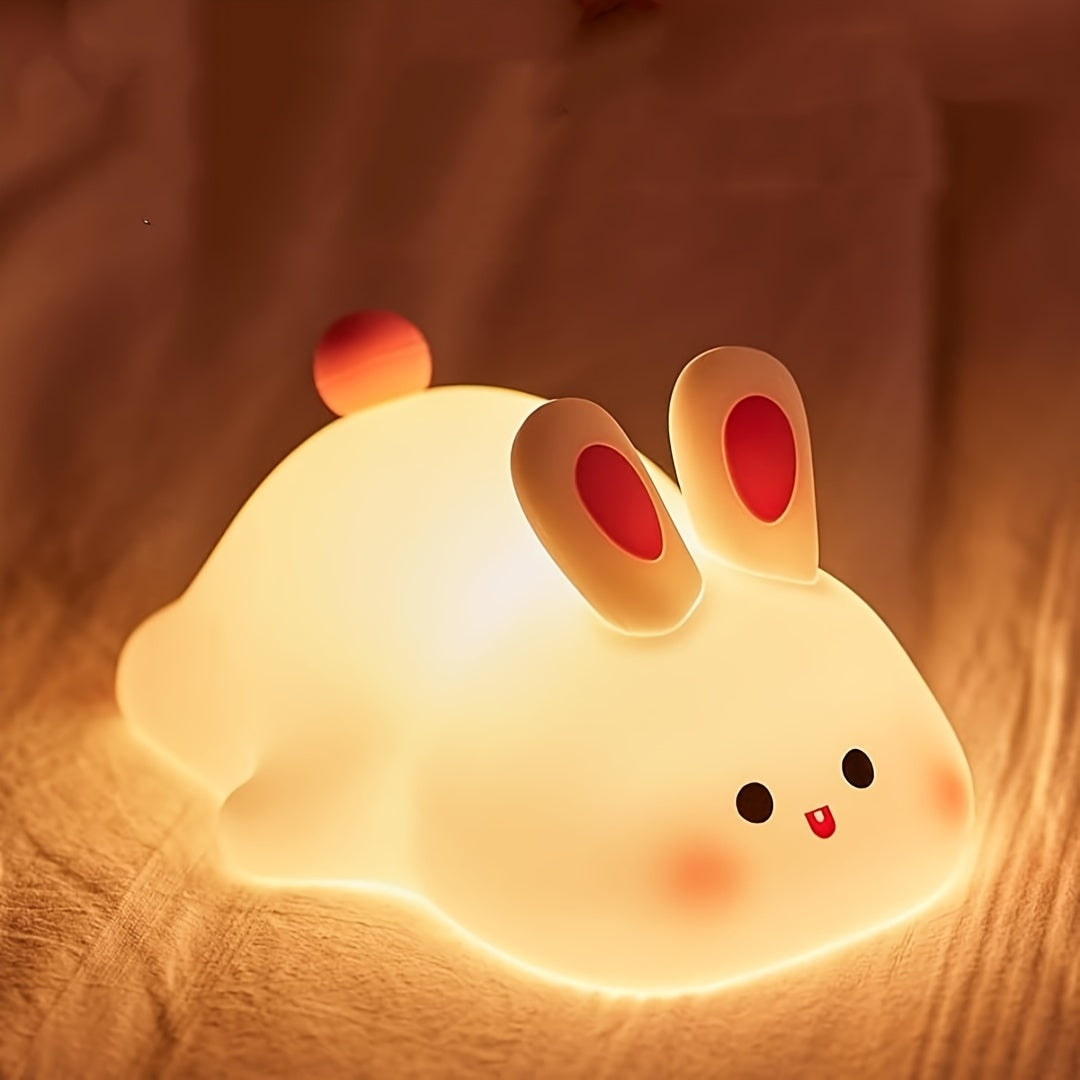 BunnyLight - Lámpara nocturna conejito adorable, recargable por USB con funciones regulables