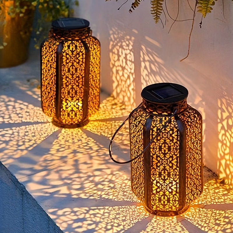 SolarLicht - Lâmpada de Jardim LED Suspensa, Design Oco, Energia Solar