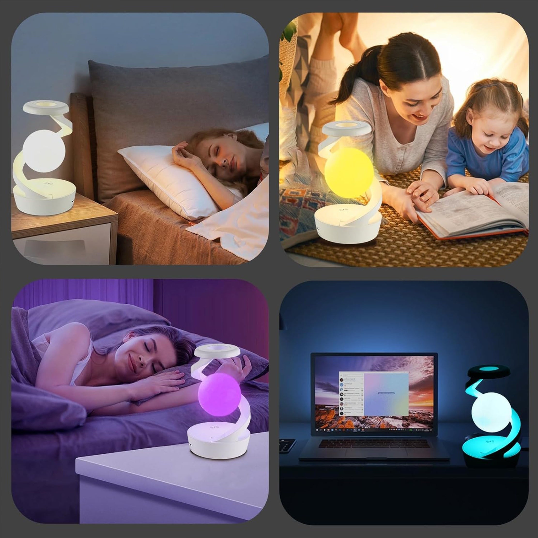 GestureGlow - RGB LED Desk Lamp with Wireless Charging
