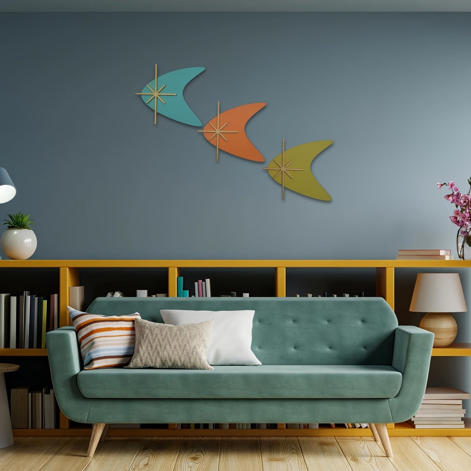 DecoSet - Art Deco Metal Wall Sculptures 3-piece Set