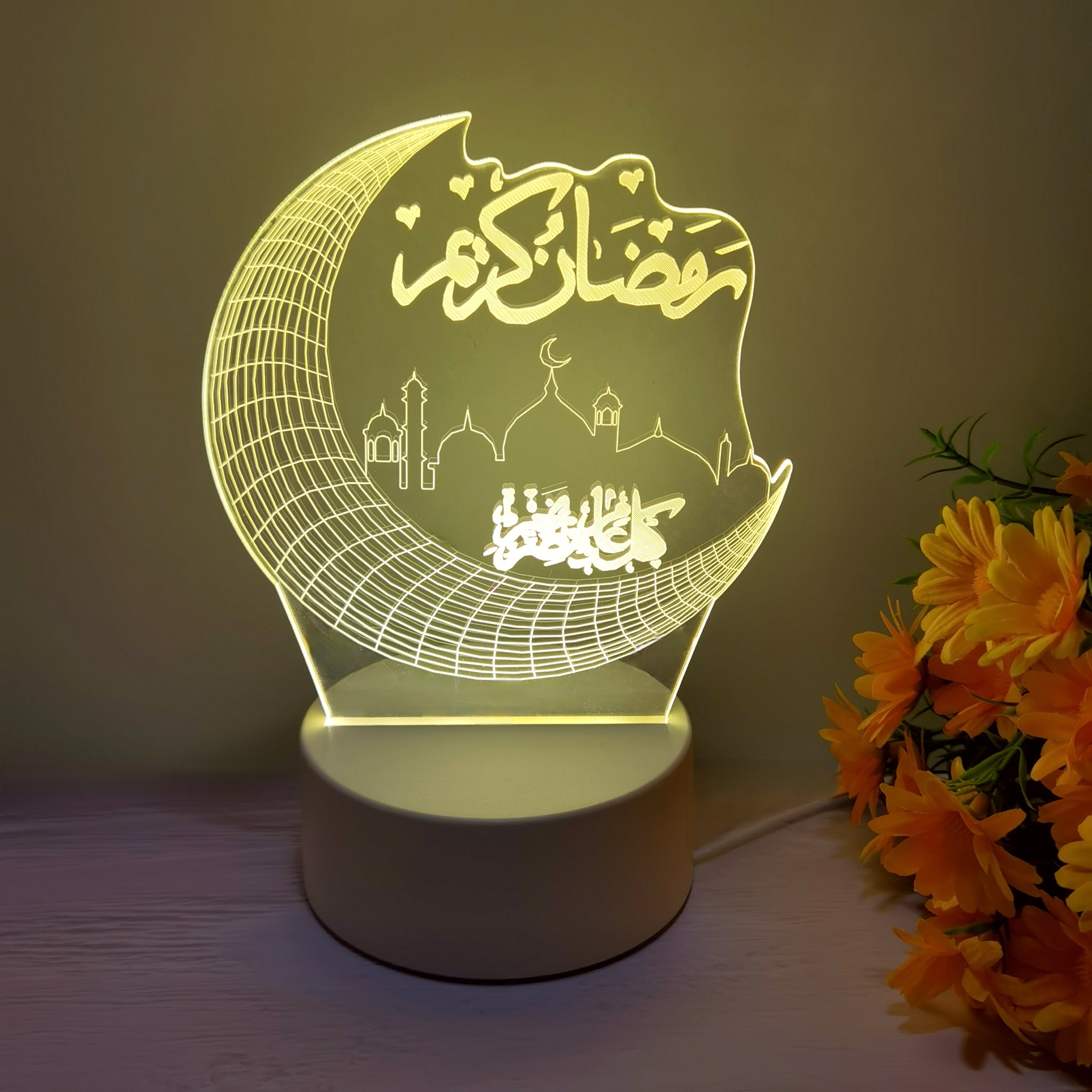 MoonPalace - 3D Night Lamp with 7 Colors Touch Control