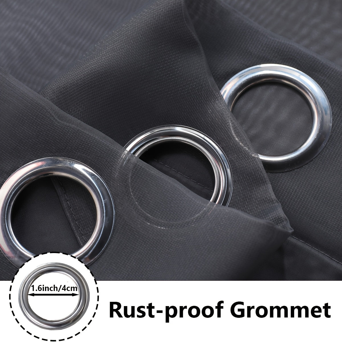 Cortinados de Voal Branco Leve - 2 Peças com Ilhós para Sala de Estar e Quarto