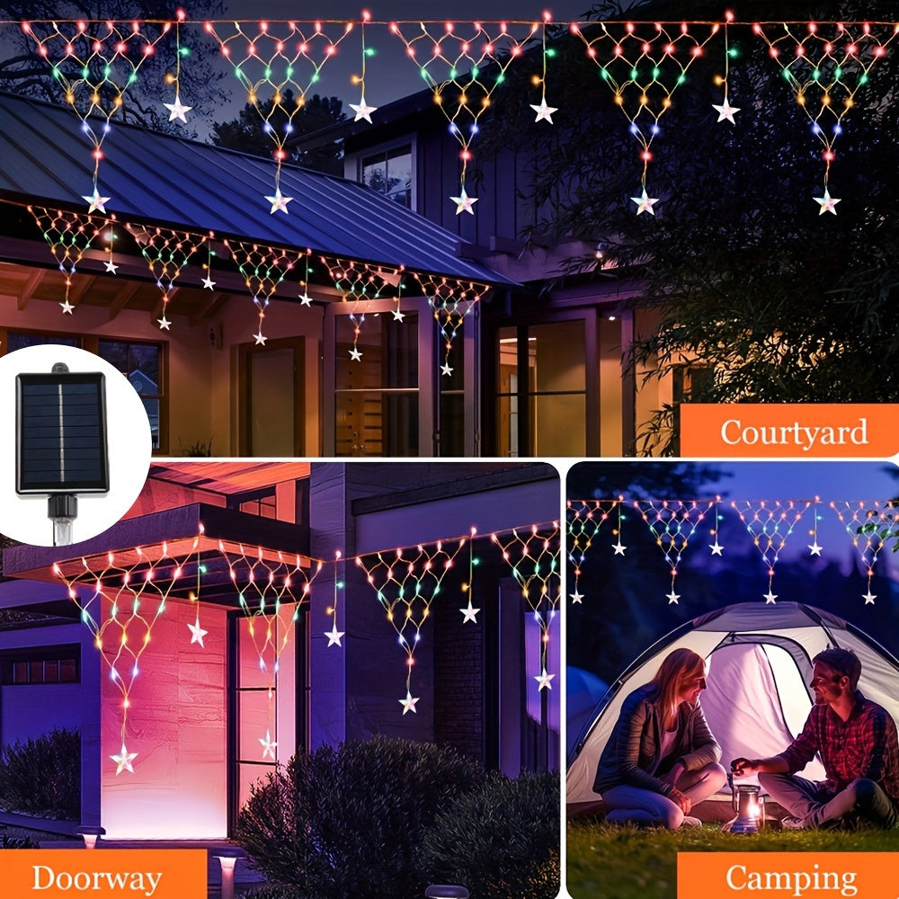 SolarTwinkle - Iluminación ambiental de 162 LED con batería solar extraíble