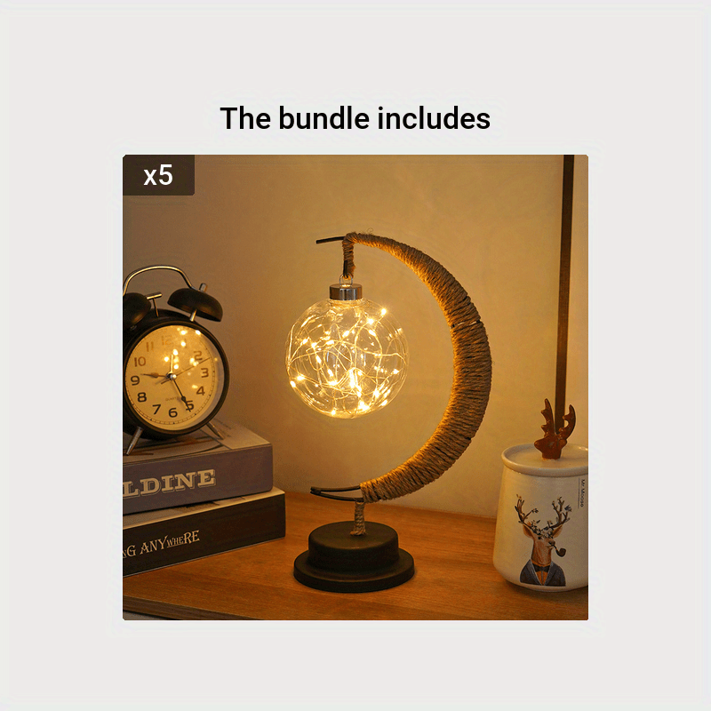 LunarGlow - Wrought Iron Moon Lamp With LED Ball